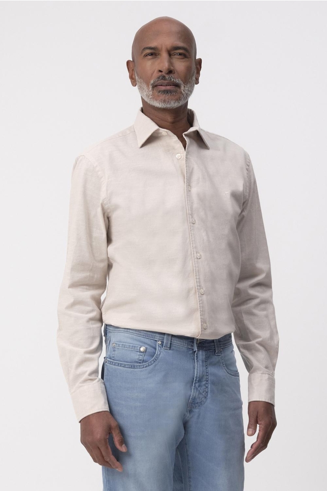 SAWYER CASUAL OVERHEMD LM 096149 8032 Doeskin beige